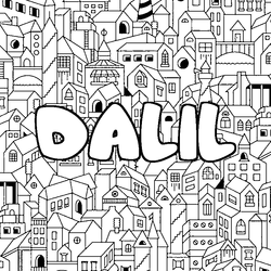 Coloraci&oacute;n del nombre DALIL - decorado ciudad