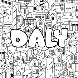 Coloraci&oacute;n del nombre DALY - decorado ciudad
