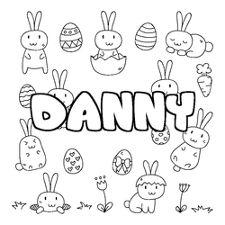Coloraci&oacute;n del nombre DANNY - decorado Pascua
