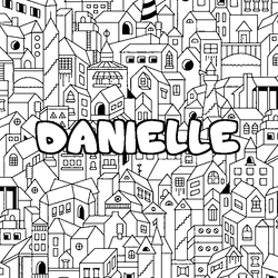 Coloraci&oacute;n del nombre DANIELLE - decorado ciudad