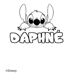 Coloraci&oacute;n del nombre DAPHN&Eacute; - decorado Stitch