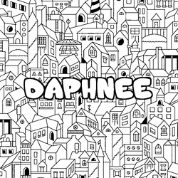 Coloraci&oacute;n del nombre DAPHNEE - decorado ciudad