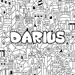 Coloraci&oacute;n del nombre DARIUS - decorado ciudad