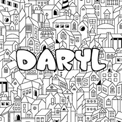 Coloraci&oacute;n del nombre DARYL - decorado ciudad