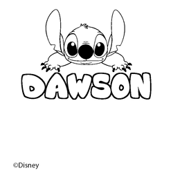 Coloraci&oacute;n del nombre DAWSON - decorado Stitch