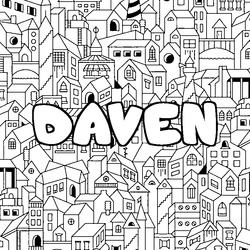 Coloraci&oacute;n del nombre DAVEN - decorado ciudad