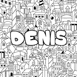 Coloraci&oacute;n del nombre DENIS - decorado ciudad