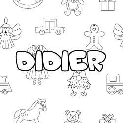 Coloraci&oacute;n del nombre DIDIER - decorado juguetes