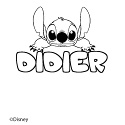 Coloraci&oacute;n del nombre DIDIER - decorado Stitch