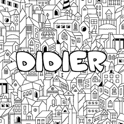 Coloraci&oacute;n del nombre DIDIER - decorado ciudad