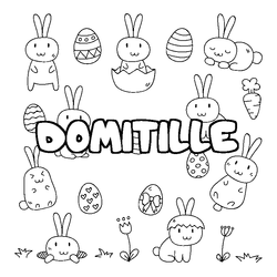 Coloraci&oacute;n del nombre DOMITILLE - decorado Pascua