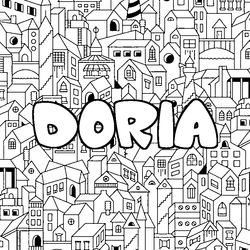Coloraci&oacute;n del nombre DORIA - decorado ciudad