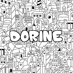 Coloraci&oacute;n del nombre DORINE - decorado ciudad