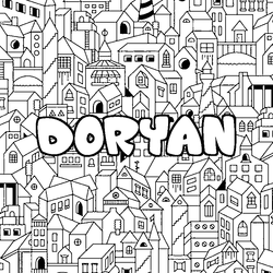 Coloraci&oacute;n del nombre DORYAN - decorado ciudad