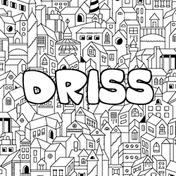 Coloraci&oacute;n del nombre DRISS - decorado ciudad