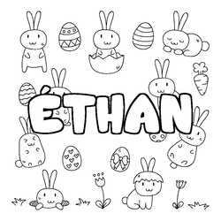 Coloraci&oacute;n del nombre &Eacute;THAN - decorado Pascua