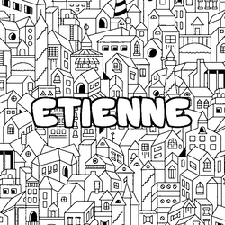 Coloraci&oacute;n del nombre ETIENNE - decorado ciudad