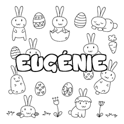 Coloraci&oacute;n del nombre EUG&Eacute;NIE - decorado Pascua