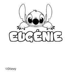 Coloraci&oacute;n del nombre EUG&Eacute;NIE - decorado Stitch