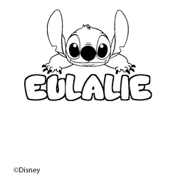 Coloraci&oacute;n del nombre EULALIE - decorado Stitch