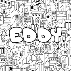 Coloraci&oacute;n del nombre EDDY - decorado ciudad