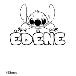 Coloraci&oacute;n del nombre &Eacute;D&Egrave;NE - decorado Stitch