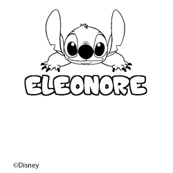 Coloraci&oacute;n del nombre ELEONORE - decorado Stitch