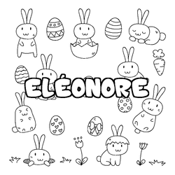 Coloraci&oacute;n del nombre EL&Eacute;ONORE - decorado Pascua