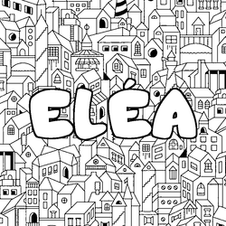 Coloraci&oacute;n del nombre EL&Eacute;A - decorado ciudad