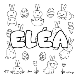 Coloraci&oacute;n del nombre EL&Eacute;A - decorado Pascua