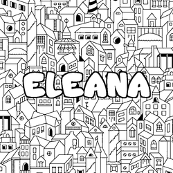 Coloraci&oacute;n del nombre ELEANA - decorado ciudad
