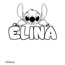 Coloraci&oacute;n del nombre &Eacute;LINA - decorado Stitch