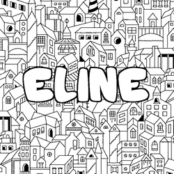 Coloraci&oacute;n del nombre ELINE - decorado ciudad