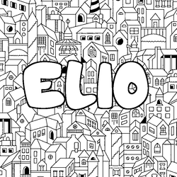 Coloraci&oacute;n del nombre ELIO - decorado ciudad