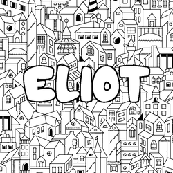 Coloraci&oacute;n del nombre ELIOT - decorado ciudad