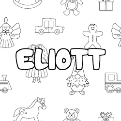 Coloraci&oacute;n del nombre ELIOTT - decorado juguetes