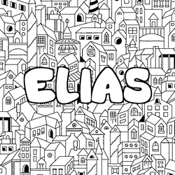 Coloraci&oacute;n del nombre ELIAS - decorado ciudad