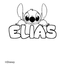 Coloraci&oacute;n del nombre ELIAS - decorado Stitch