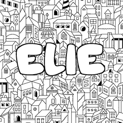 Coloraci&oacute;n del nombre ELIE - decorado ciudad