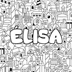 Coloraci&oacute;n del nombre &Eacute;LISA - decorado ciudad