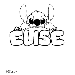 Coloraci&oacute;n del nombre &Eacute;LISE - decorado Stitch