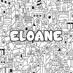 Coloraci&oacute;n del nombre ELOANE - decorado ciudad