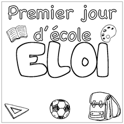 Coloraci&oacute;n del nombre ELOI - decorado primer d&iacute;a de escuela