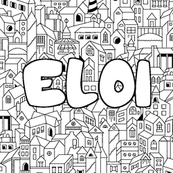 Coloraci&oacute;n del nombre ELOI - decorado ciudad