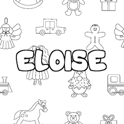 Coloraci&oacute;n del nombre ELOISE - decorado juguetes