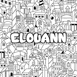 Coloraci&oacute;n del nombre ELOUANN - decorado ciudad