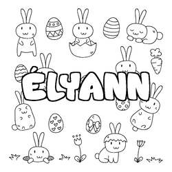 Coloraci&oacute;n del nombre &Eacute;LYANN - decorado Pascua