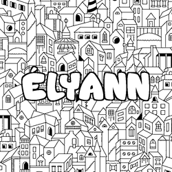 Coloraci&oacute;n del nombre &Eacute;LYANN - decorado ciudad