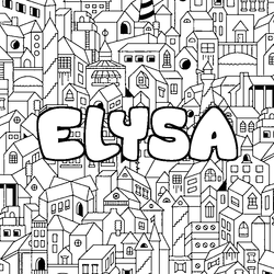 Coloraci&oacute;n del nombre ELYSA - decorado ciudad