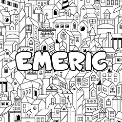 Coloraci&oacute;n del nombre EMERIC - decorado ciudad